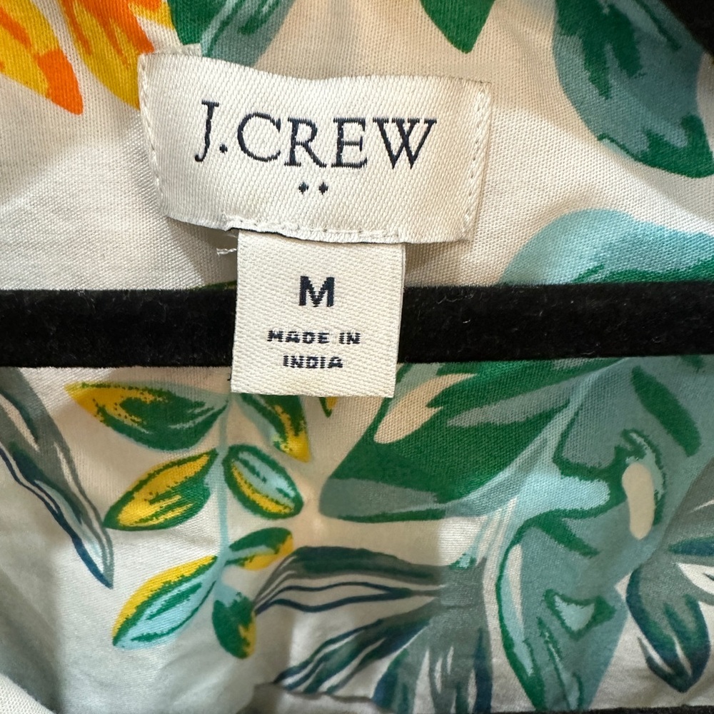 J. Crew Sleeveless Pineapple Cotton Poplin Shirt Signature Fit Size M - Picture 6 of 6